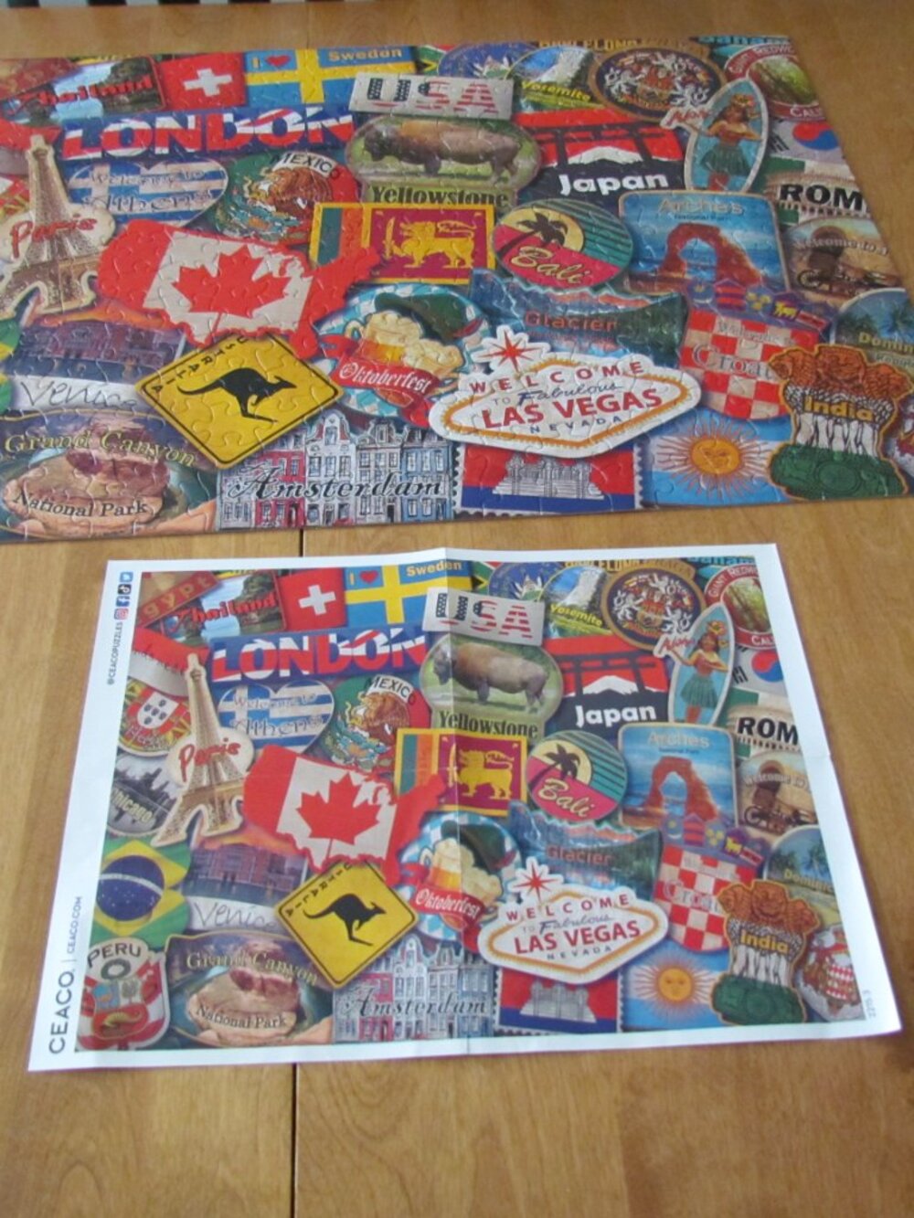 Ceaco 300 Piece "Around the World" Colorful, Made in the USA Puzzle - EUC